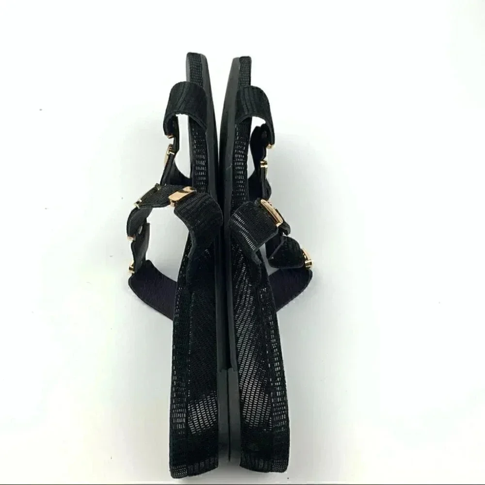 Vaneli womens heels size 7.5 black snakeskin print slid wedges coastalgranny